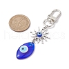 Evil Eye Lampwork Pendant Decorations HJEW-JM01997-05-4