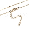 Clover Copper Wire Wrapped Natural Green Aventurine Clover Pendant Necklaces NJEW-JN05089-5