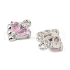 Brass Micro Pave Cubic Zirconia Pendants KK-C107-14A-P-2