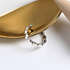 925 Sterling Silver Adjustable Cuff Open Rings for Women AK6483-5