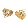 304 Stainless Steel Rhinestone Pendants STAS-L290-52G-2