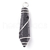 Natural Pointed Gemstone Pendants PALLOY-JF01295-2