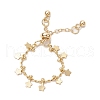 Adjustable Brass Curb Chains Finger Rings for Women RJEW-JR00861-2