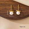 Elegant 925 Sterling Silver Freshwater Pearl Stud Earrings for Women's Daily Wear NN8713-1-3