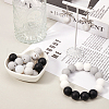 SOFPLATE 75Pcs 5 Colors Round Silicone Focal Beads SIL-SP0001-02-4