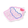 Transparent Printed Acrylic Pendants OACR-E042-03F-2