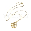 Crystal Stone Cage Pendant Necklaces NJEW-JN04759-03-1