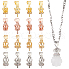   16Pcs 4 Colors Brass Micro Pave Cubic Zirconia Pendant Bails FIND-PH0021-30-1