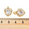Rack Plating Brass Clear Cubic Zirconia Pendants KK-S379-05G-3