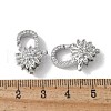 Brass Micro Pave Cubic Zirconia Lobster Claw Clasps KK-F893-05P-3