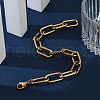 Ion Plating(IP) 304 Stainless Steel Paperclip Chain Bracelets BJEW-F412-02G-5