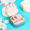 Square PU Leather & PP & Silicone Jewelry Set Box AJEW-TAC0014-13D-5