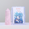 Point Tower Natural Rose Quartz Healing Stone Wands PW-WG51681-05-1