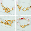 SOFPLATE 60Pcs 2 Colors Tibetan Style Alloy Toggle Clasps FIND-SP0001-24-6