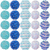 SUNNYCLUE 30Pcs 5 Style Resin Rhinestone Graduated Beads RESI-SC0003-06-1