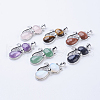 Natural & Synthetic Mixed Stone Kitten Pendants G-P352-B-1