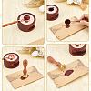 Brass Wax Seal Stamp with Wood Handle AJEW-WH0412-0279-3