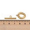 Oval 304 Stainless Steel Toggle Clasps STAS-L022-537G-3