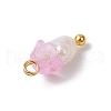 Flower Acrylic Charms PALLOY-JF03588-04-5