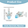 Glass & Alloy Pendant PALLOY-FH00045-2
