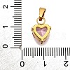 304 Stainless Steel Micro Pave Cubic Zirconia Pendants STAS-B086-13G-02-3