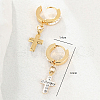 Stainless Steel Cross Hoop Earrings XZ9263-6