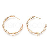 Brass Stud Earring Findings KK-N186-48G-2