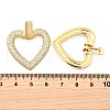 Brass Micro Pave Clear Cubic Zirconia Stud Earrings EJEW-C147-01B-G-5