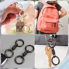SUNNYCLUE 12Pcs 3 Colors Nordic Retro Zinc Alloy Double Spring Ring Clasps FIND-SC0012-87B-5