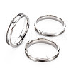 304 Stainless Steel Grooved Finger Ring Settings STAS-WH0039-01D-P-1