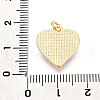 Brass Pave Natural Shell Evil Eye Heart Pendants KK-N268-08G-3