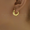 Twisted Stainless Steel Hoop Earrings for Women JB8959-4
