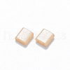 2-Hole Baking Painted Glass Seed Beads SEED-S031-L-593-2