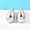 Rack Plating Brass Twist Teardrop Stud Earrings for Women EJEW-K247-02P-4