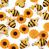 Beadthoven 60pcs 2 style Opaque Resin Pendants RESI-BT0001-11-3