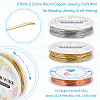 SUNNYCLUE 3 Rolls 3 Colors Copper Jewelry Craft Wire CWIR-SC0001-02B-2