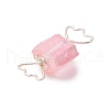 4Pcs 4 Colors Electroplated Natural Quartz Pendants PALLOY-TA00224-02-5