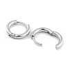 304 Stainless Steel Micro Pave Clear Cubic Zirconia Huggie Hoop Earrings EJEW-C096-01B-P-2