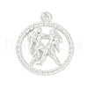 Twelve Constellations Alloy Pendants PALLOY-Q006-01G-S-1