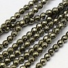 Natural Pyrite Bead Strand G-G680-10-2