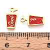 304 Stainless Steel Enamel Charms STAS-T065-66G-01-3