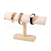 Wood & Velvet T Bar Bracelet Display Stands ODIS-WH0061-40B-7