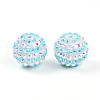 Stripe Pattern Resin AB Rhinestone Round Beads RESI-S313-18x20-15-1