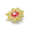 Seed Beads Beaded Charms PALLOY-MZ00273-03-4