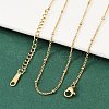 Ion Plating(IP) 304 Stainless Steel Satellite Chain Necklace for Men Women NJEW-M200-05G-3