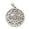 Non-Tarnish 201 Stainless Steel Pendant STAS-E015-14P-1