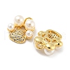 Rack Plating Brass Micro Pave Clear Cubic Zirconia Pendants KK-F861-04G-2