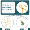 BENECREAT 1Pc 925 Sterling Silver Blank Pendant Cabochon Settings STER-BC0002-44G-4