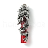 Tibetan Style Alloy & Glass Big Pendants FIND-B041-02AS-03-1
