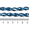 Transparent Electroplate Glass Beads Strands EGLA-N013-T6mm-B25-4